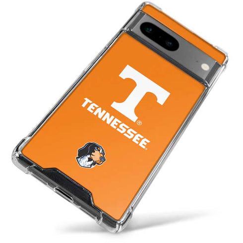 University of Tennessee-Knoxville T Logo on Orange Google Pixel 7a Clear Case